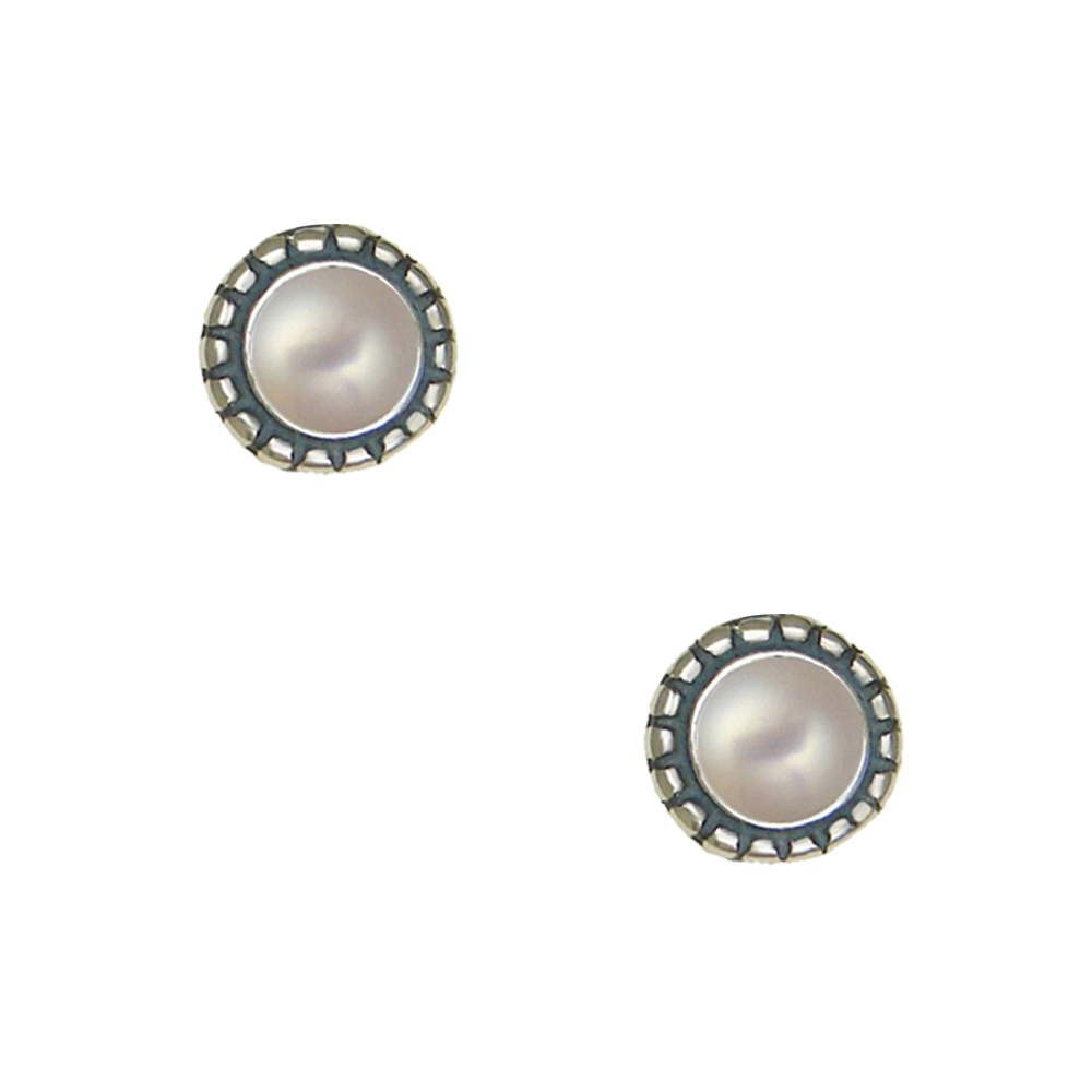 Sterling Silver Little Culturted Cultured Freshwater Pearl Post Stud Earrings